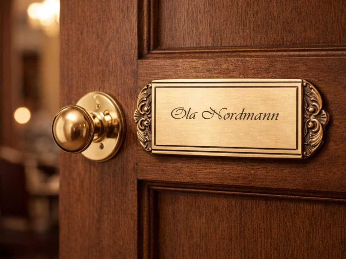 Ulike dørskilt-varianter fra Telemarkskilt