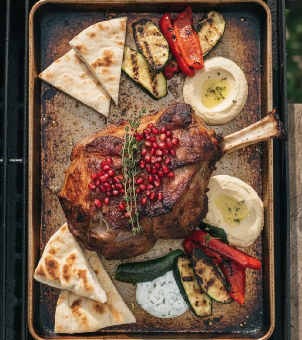 on-top-view-on-a-grill-tray--less-pomegranate